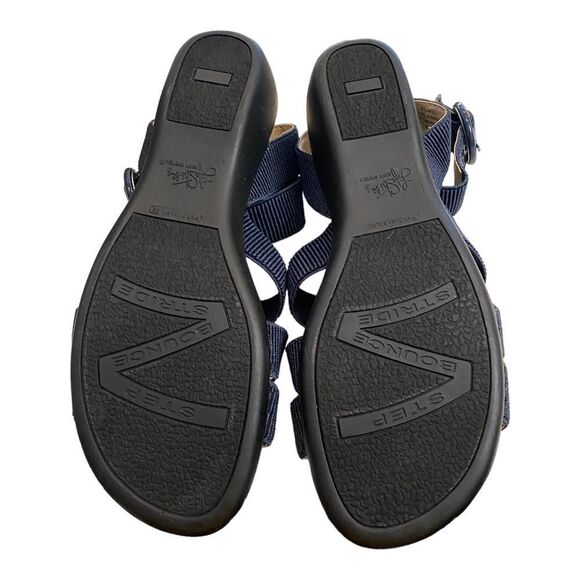 LIFE STRIDE Temple Women's Navy Ankle Strap Sandals NEW 8 8W - Picture 6 of 6